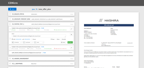pdf template translator user interface